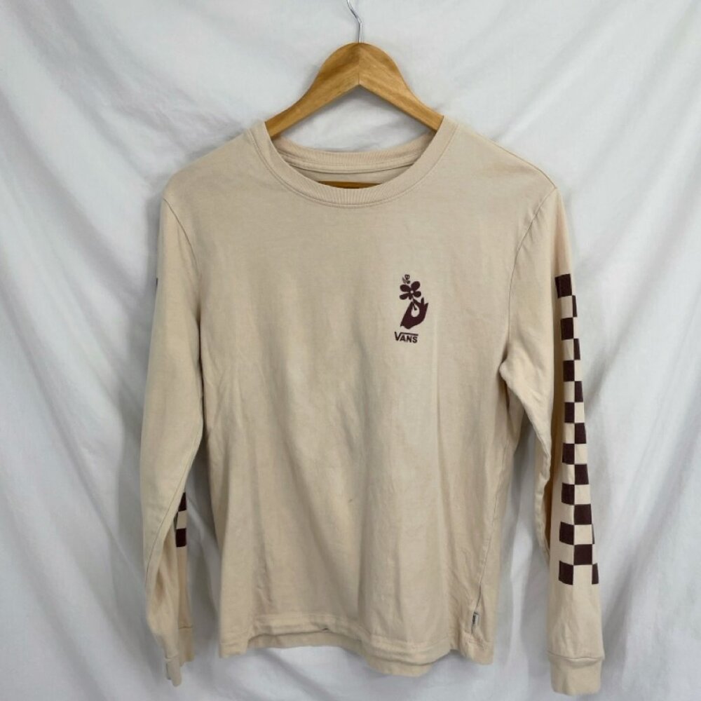 Vans Beige Long Sleeve Shirt with Bee Good Print